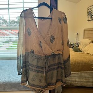 free people pulling sleeve junpsuit